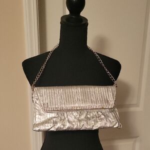 Elegant Silver Clutch Bag